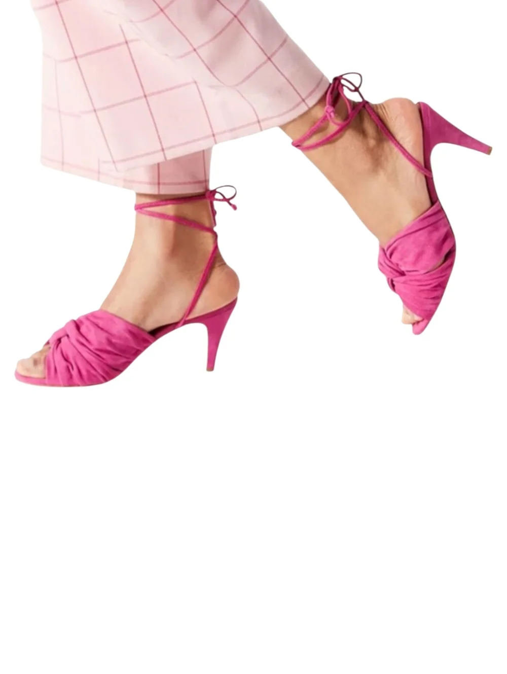 Charlotte Stone Pink Melle‎ Kitten Heel Sandals New in Box Size 7